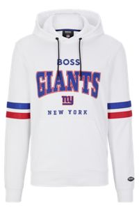 Sweat à capuche BOSS x NFL en coton mélangé avec logo du partenariat, Giants