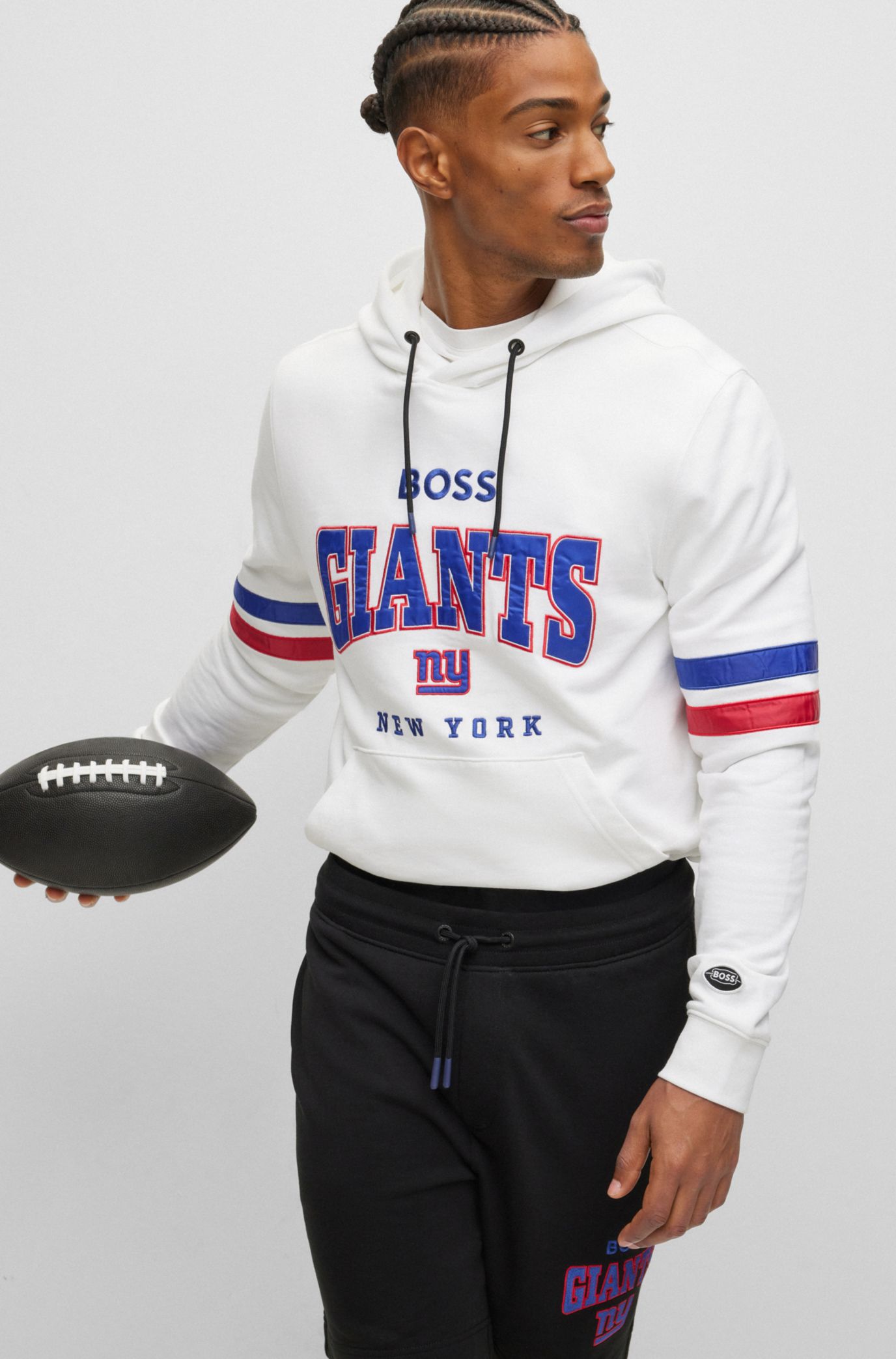 Ny Giants Jersey With Hoddie NFL size XL Blue Jersey Black Hoddie