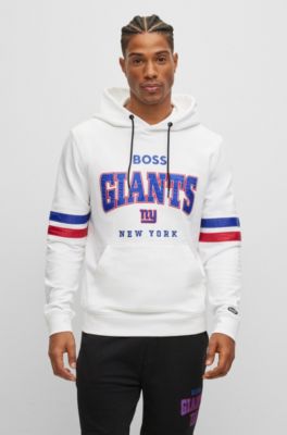 Hugo Boss Boss X Nfl Cotton-terry Hoodie With Collaborative Branding In Giants