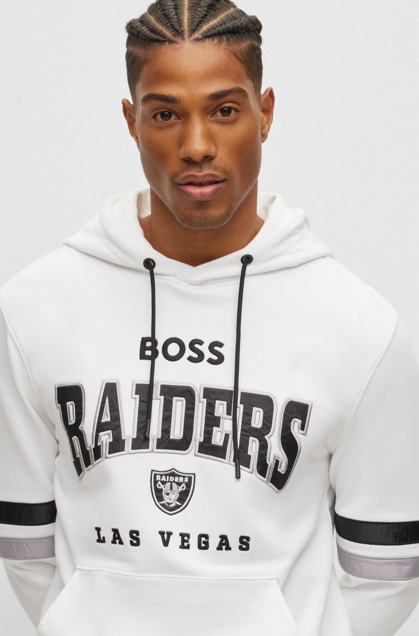 NFL hoodie x collaborative BOSS branding with cotton-terry - BOSS