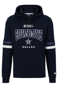 Sweat à capuche BOSS x NFL en coton mélangé avec logo du partenariat, Cowboys