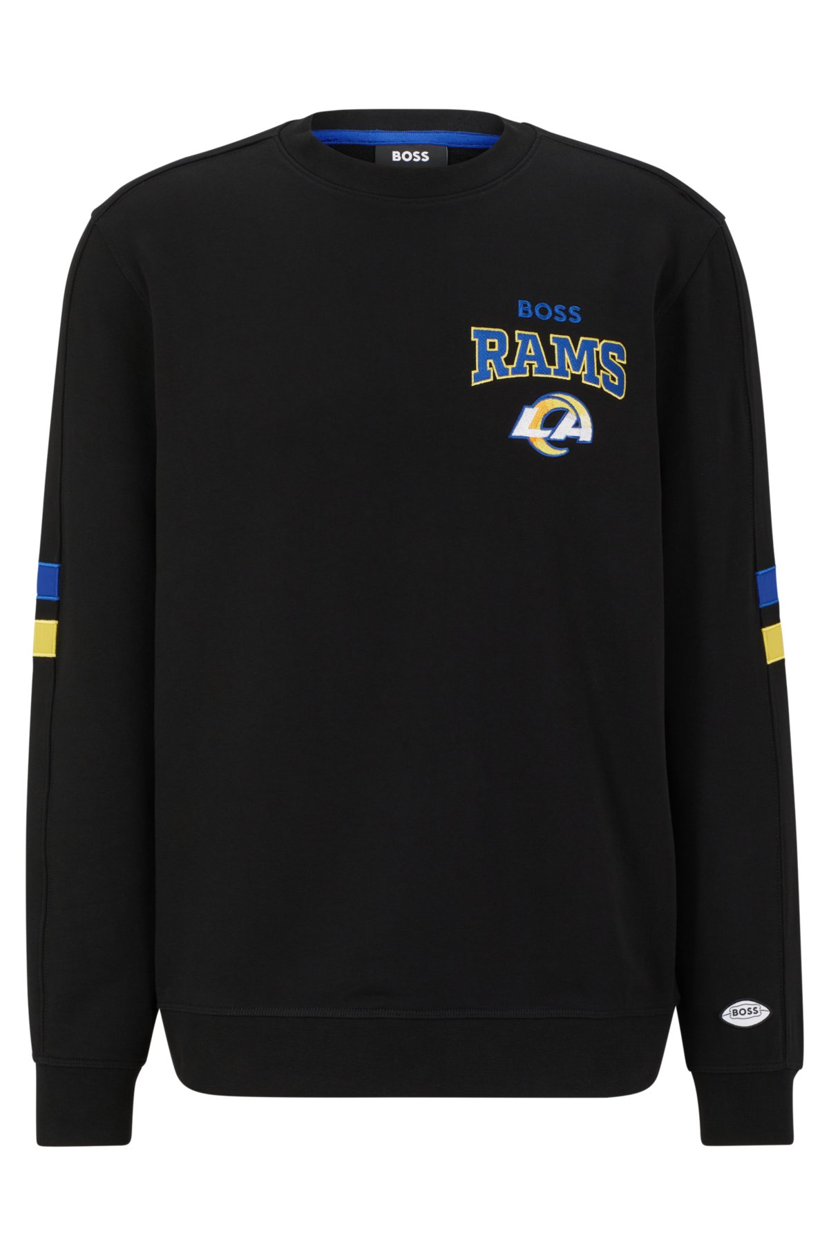 BOSS x NFL cotton-terry sweatshirt with collaborative branding, Rams