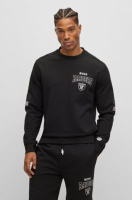 Hugo Boss Boss X Nfl Cotton-terry Sweatshirt With Collaborative Branding In Raiders