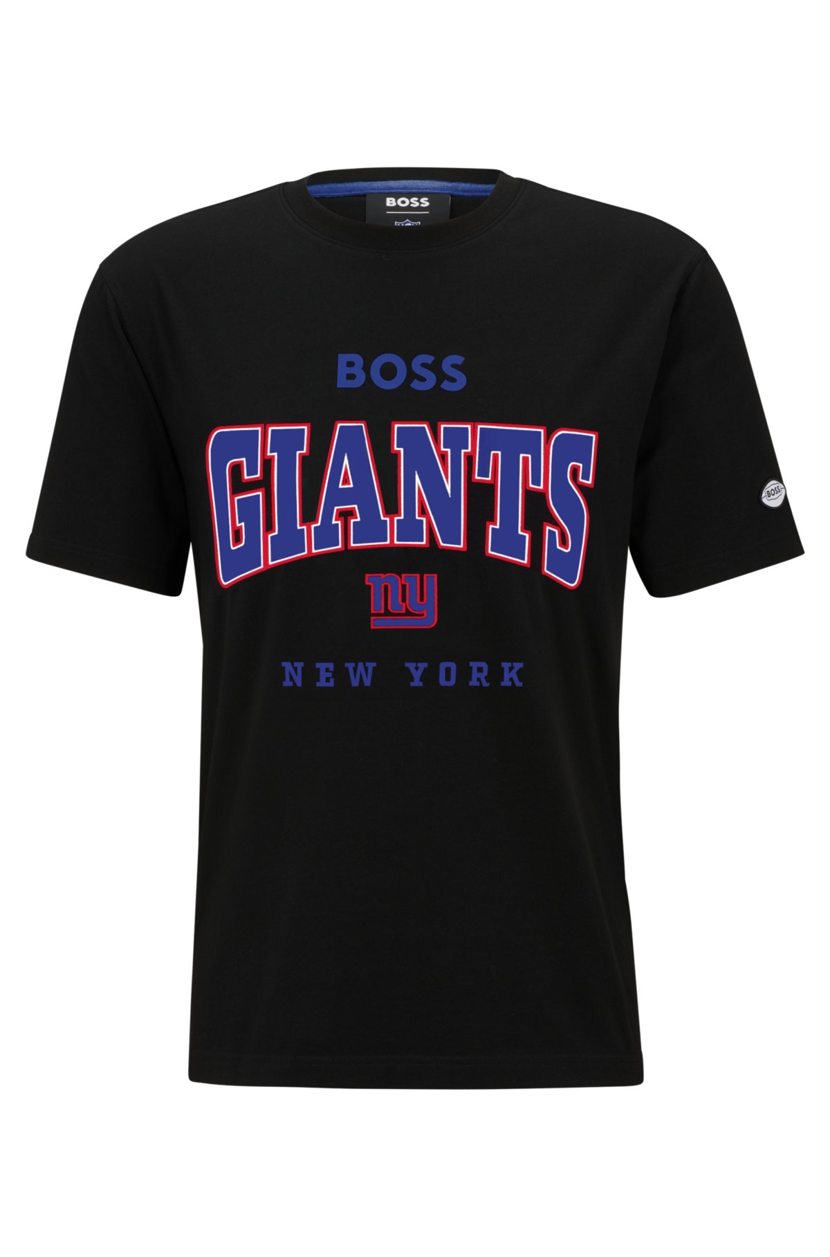 BOSS x NFL stretch-cotton T-shirt with collaborative branding, Giants