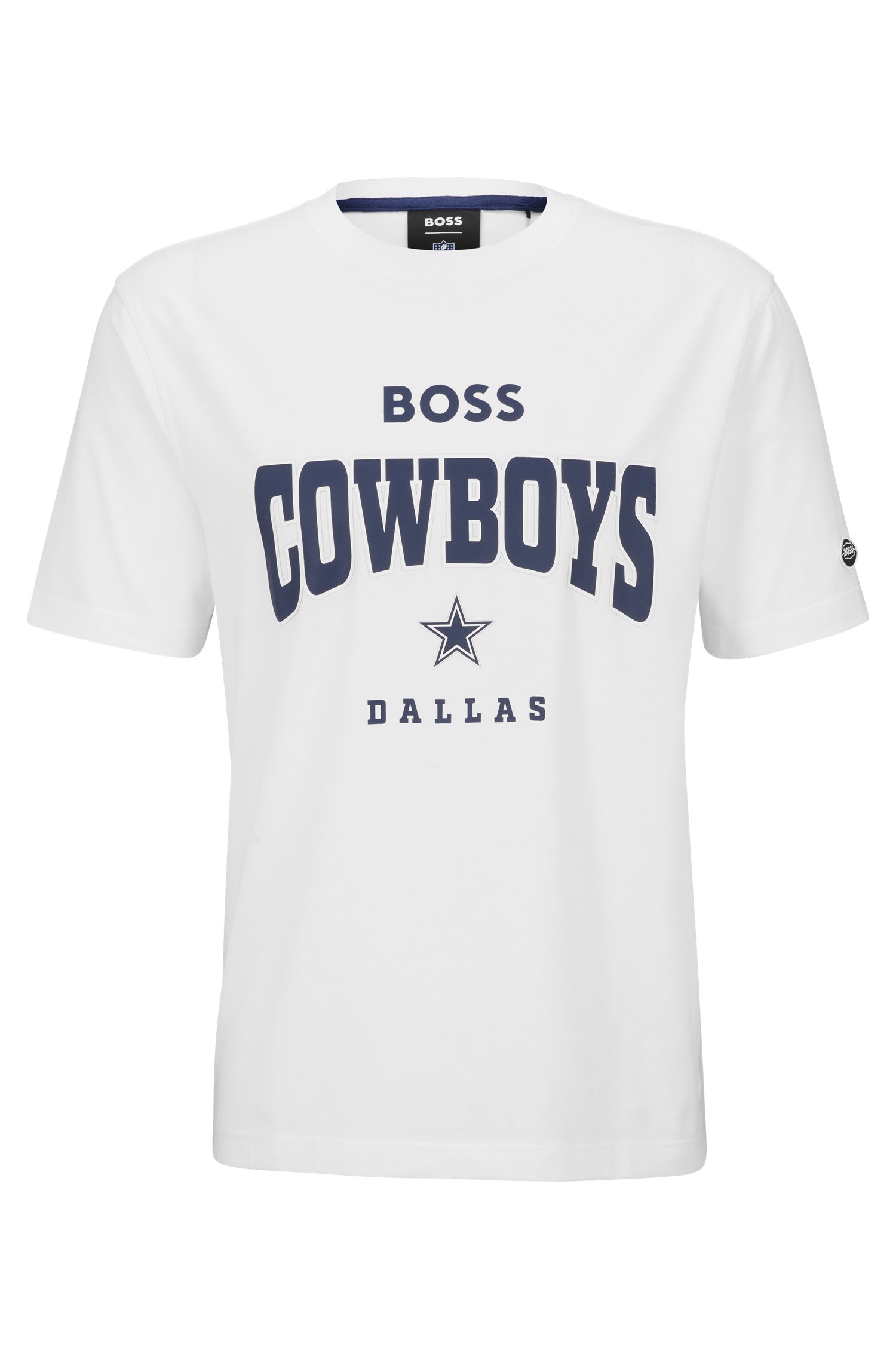 Camiseta de algodón elástico BOSS x NFL con detalle la colaboración