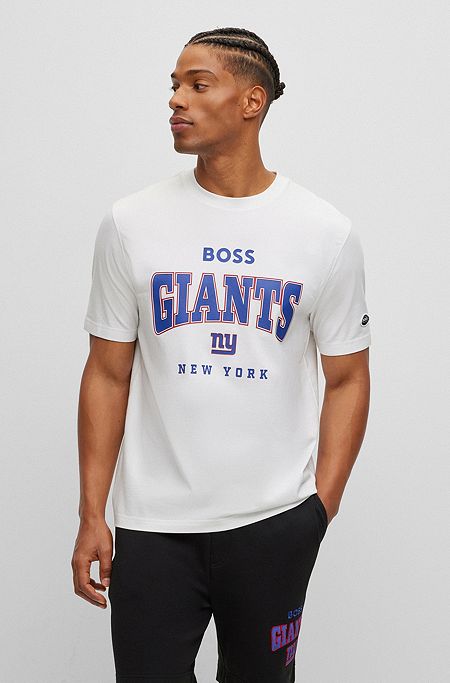 T-shirt en coton stretch BOSS x NFL avec logo du partenariat, Giants