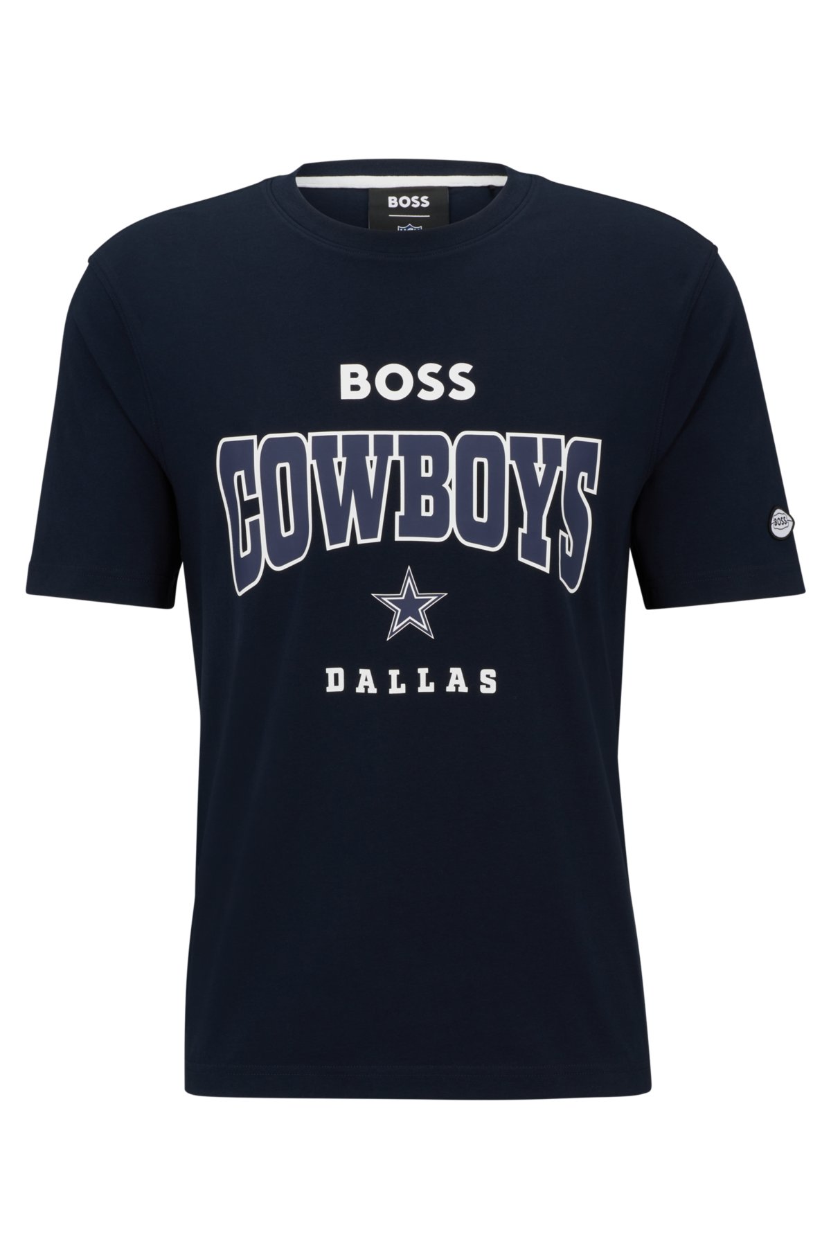 BOSS x NFL stretch-cotton T-shirt with collaborative branding, Cowboys