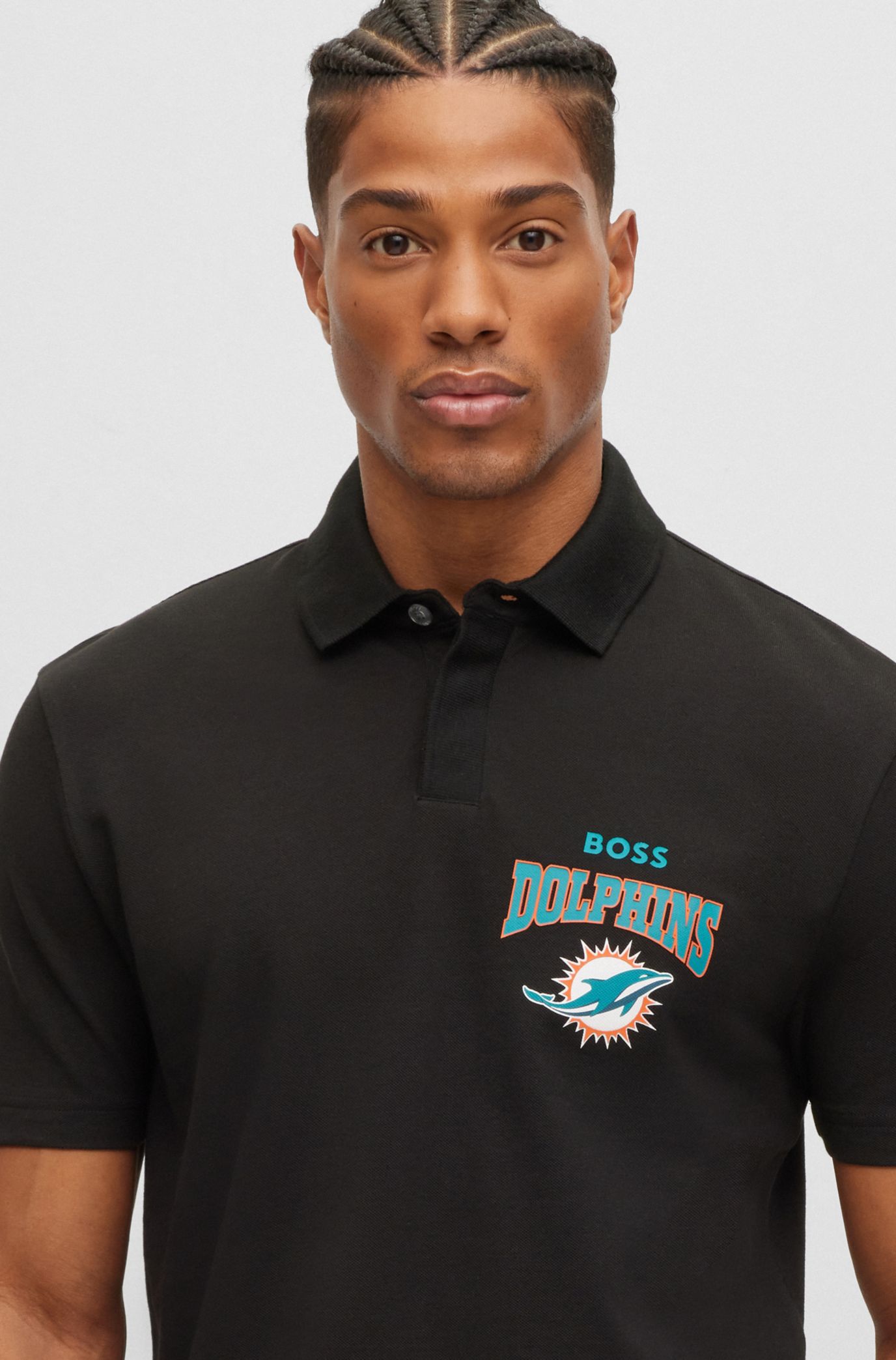 BOSS - BOSS x NFL cotton-piqué polo shirt with collaborative branding