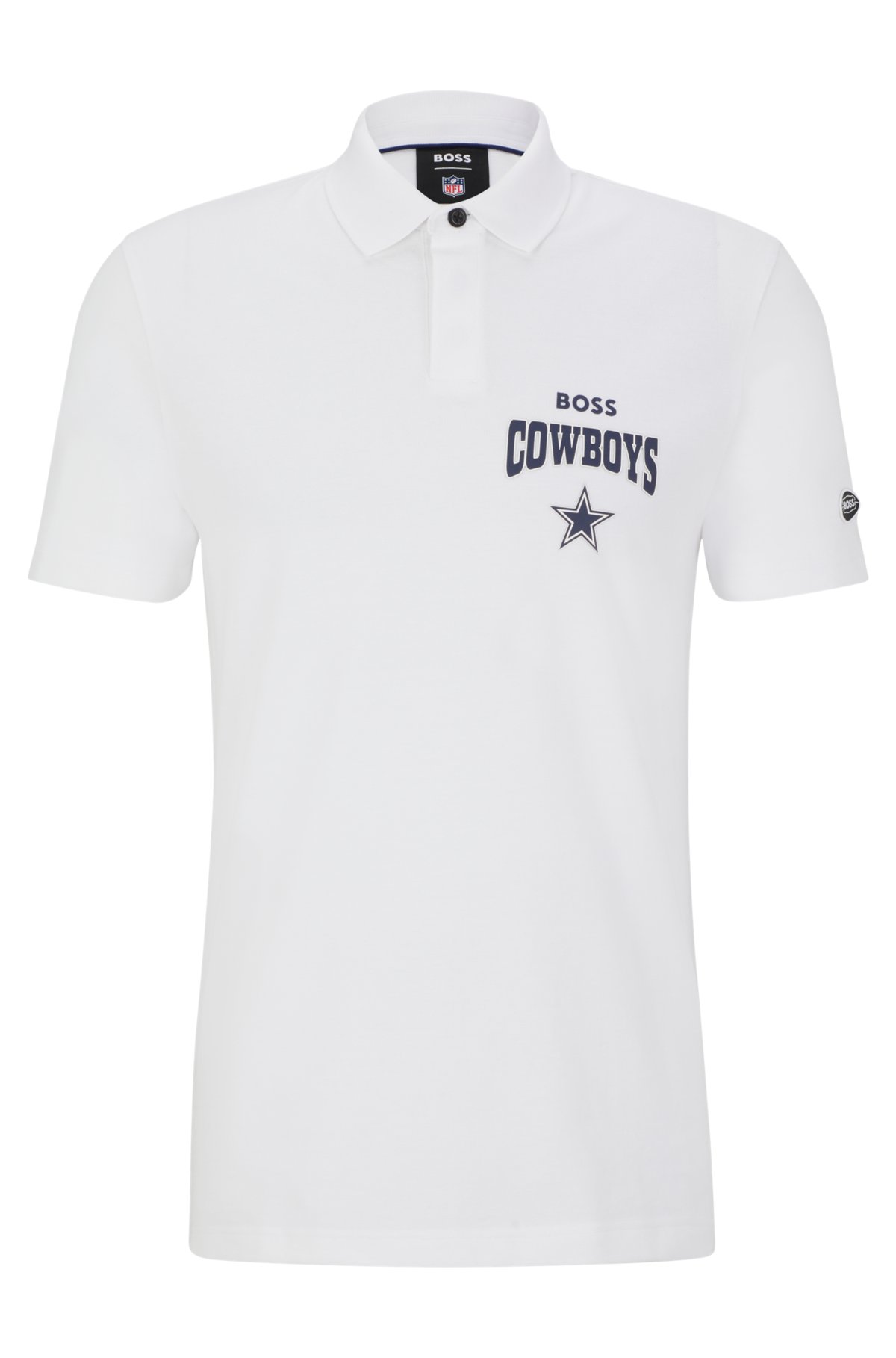 BOSS x NFL cotton-piqué polo shirt with collaborative branding, Cowboys