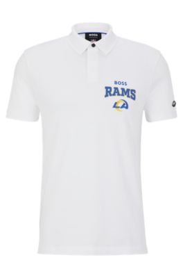 Los Angeles Rams Polo Shirt LA Button Golf Chest