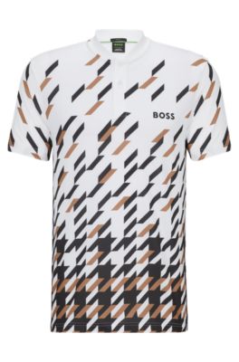 BOSS - BOSS x Matteo Berrettini slim-fit houndstooth polo shirt