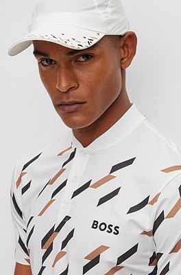 BOSS x Matteo Berrettini slim-fit houndstooth polo shirt