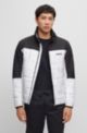 Regular-fit water-repellent padded jacket in mixed materials, White