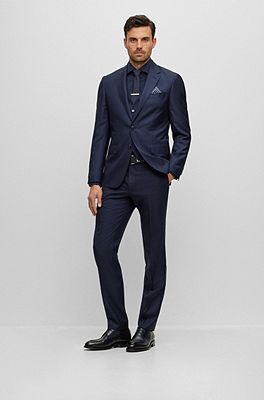 Buy Men's Regular Fit Five Piece Suit Dark Blue at