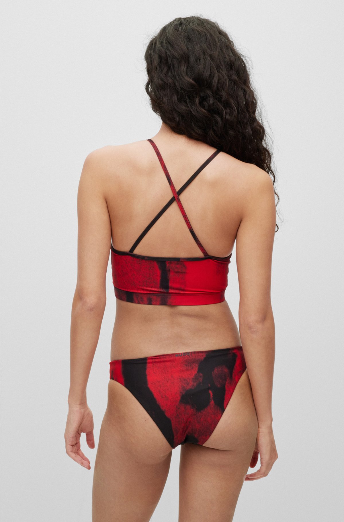 HUGO - Brazilian-style bikini bottoms with logo print