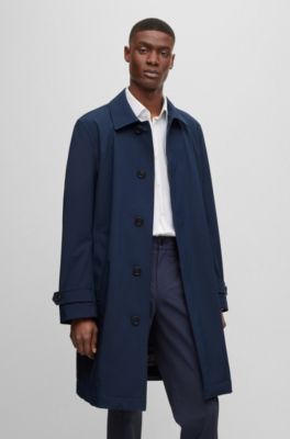 BOSS - Water-repellent coat in performance-stretch softshell 