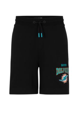 Hugo Boss X Nfl Cotton-terry Tracksuit Bottoms - Miami Dolphins Black