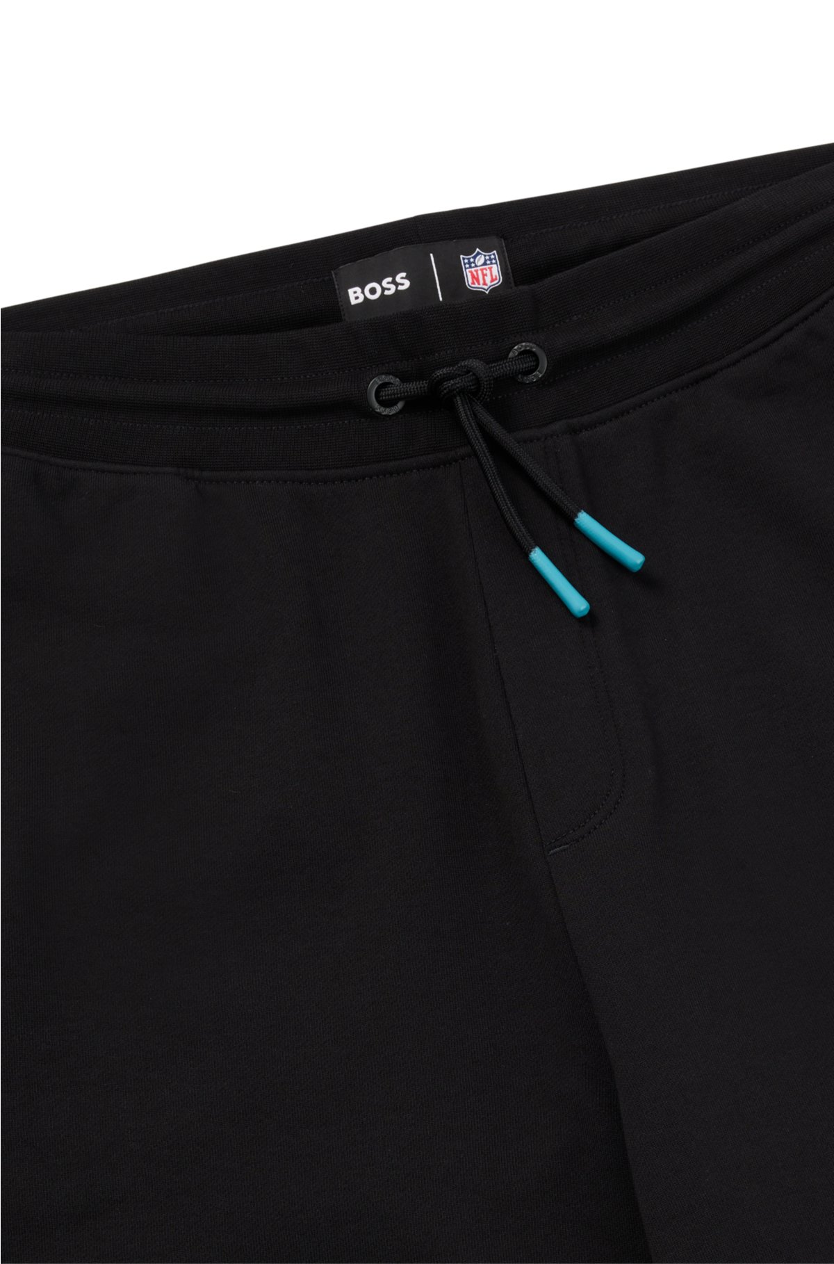 BOSS x NFL cotton-terry shorts with collaborative branding, Dolphins