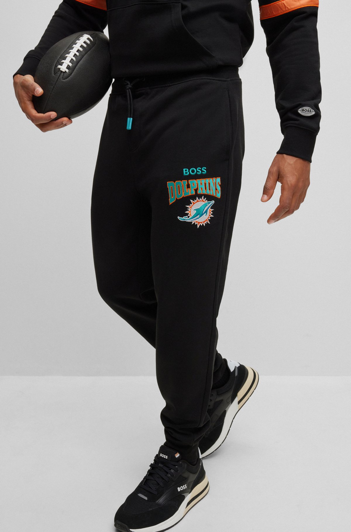 BOSS - BOSS x NFL cotton-terry tracksuit bottoms with collaborative branding