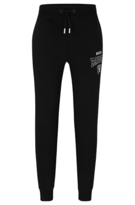 Shop Hugo Boss Boss X Nfl Cotton-terry Tracksuit Bottoms With Collaborative Branding In Raiders