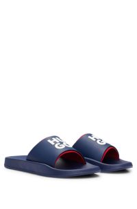 Blue hugo boss sliders hotsell