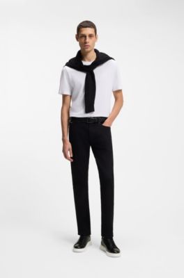 Deportivas de piel con suela de goma, Negro