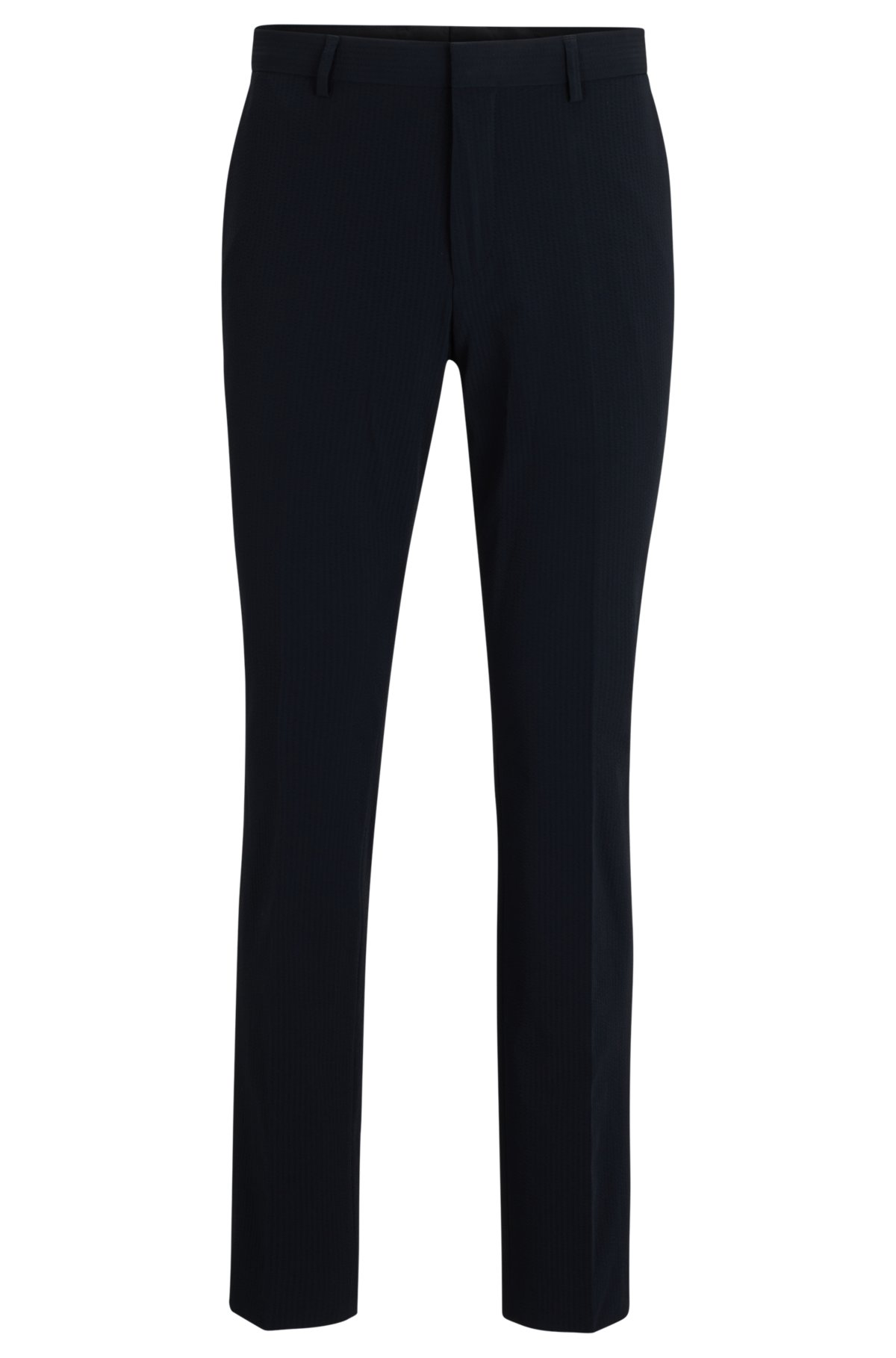 HUGO - Slim-fit trousers in performance-stretch fabric