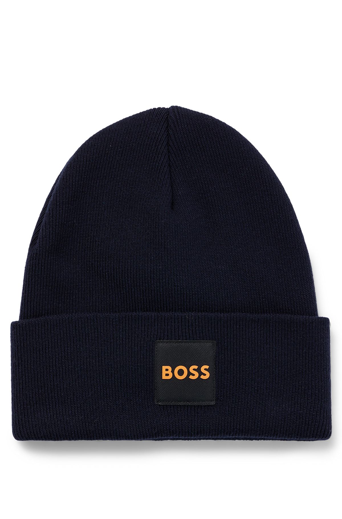 BOSS - Cotton-piqué cap with contrast logo and signature tape