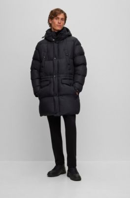 BOSS - Water-repellent padded jacket with hood
