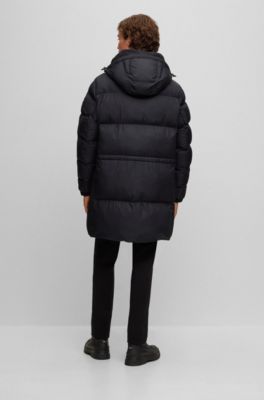 BOSS - Water-repellent padded jacket with hood