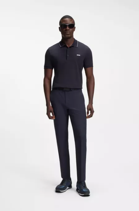 Running-inspired trainers with faux-leather trims