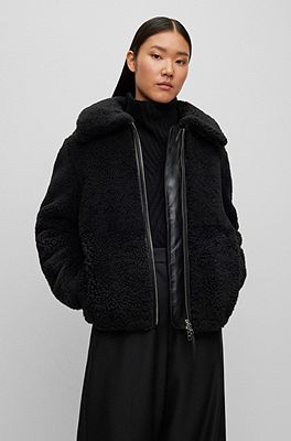 Hugo boss discount mens shearling coat