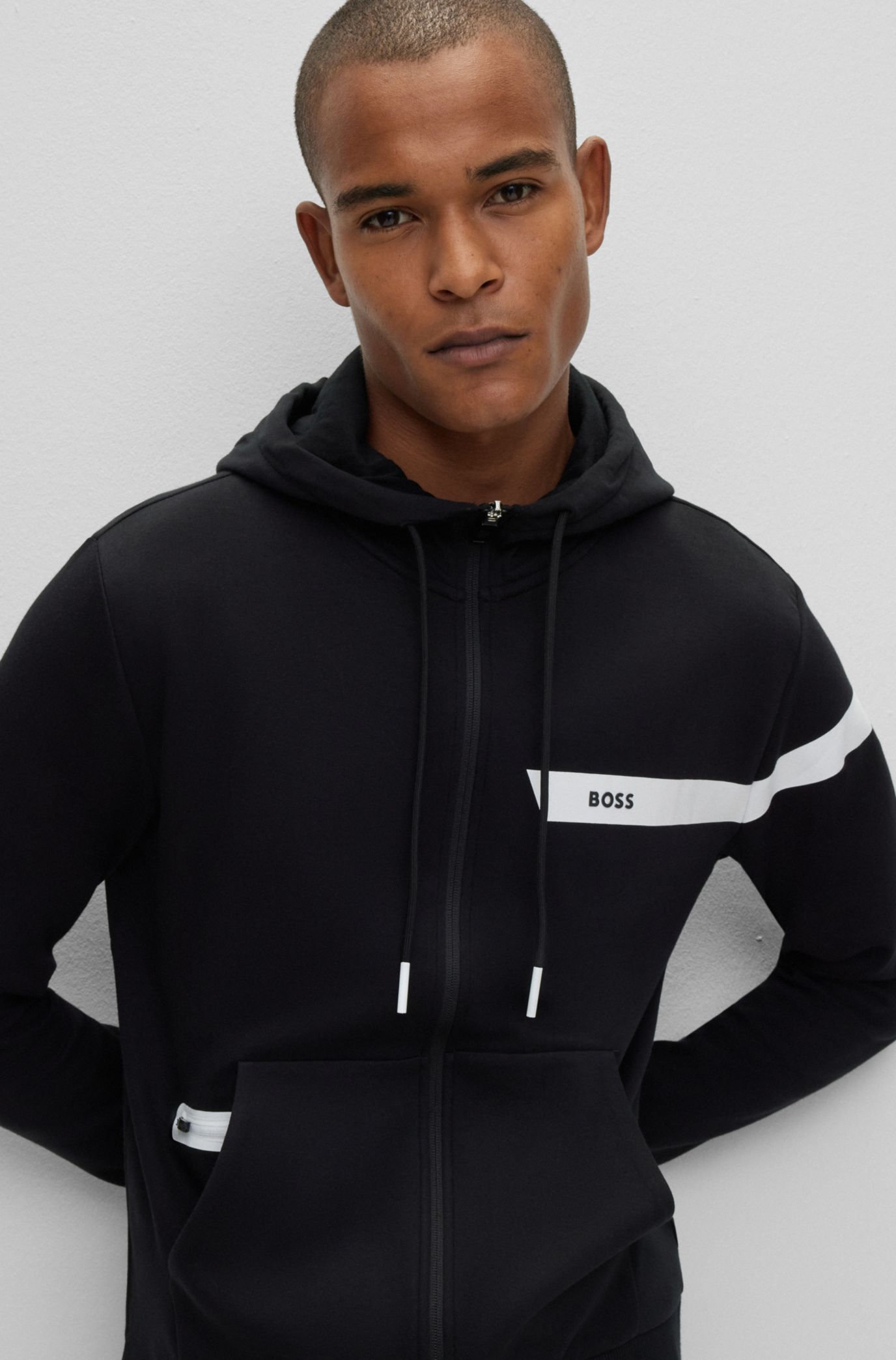 Boss panel outlet logo overhead hoodie