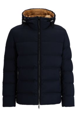 BOSS - Reversible down jacket in a wool blend