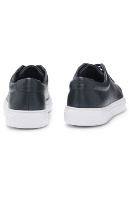 Nappa-leather trainers with low profile, Dark Blue