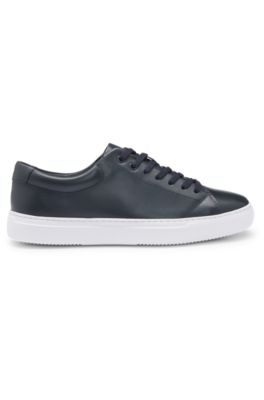 Nappa-leather trainers with low profile
