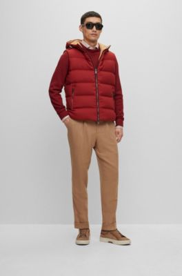 HUGO padded zip-up gilet - Red