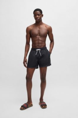 Slip-on slides with branded upper strap, Light Green