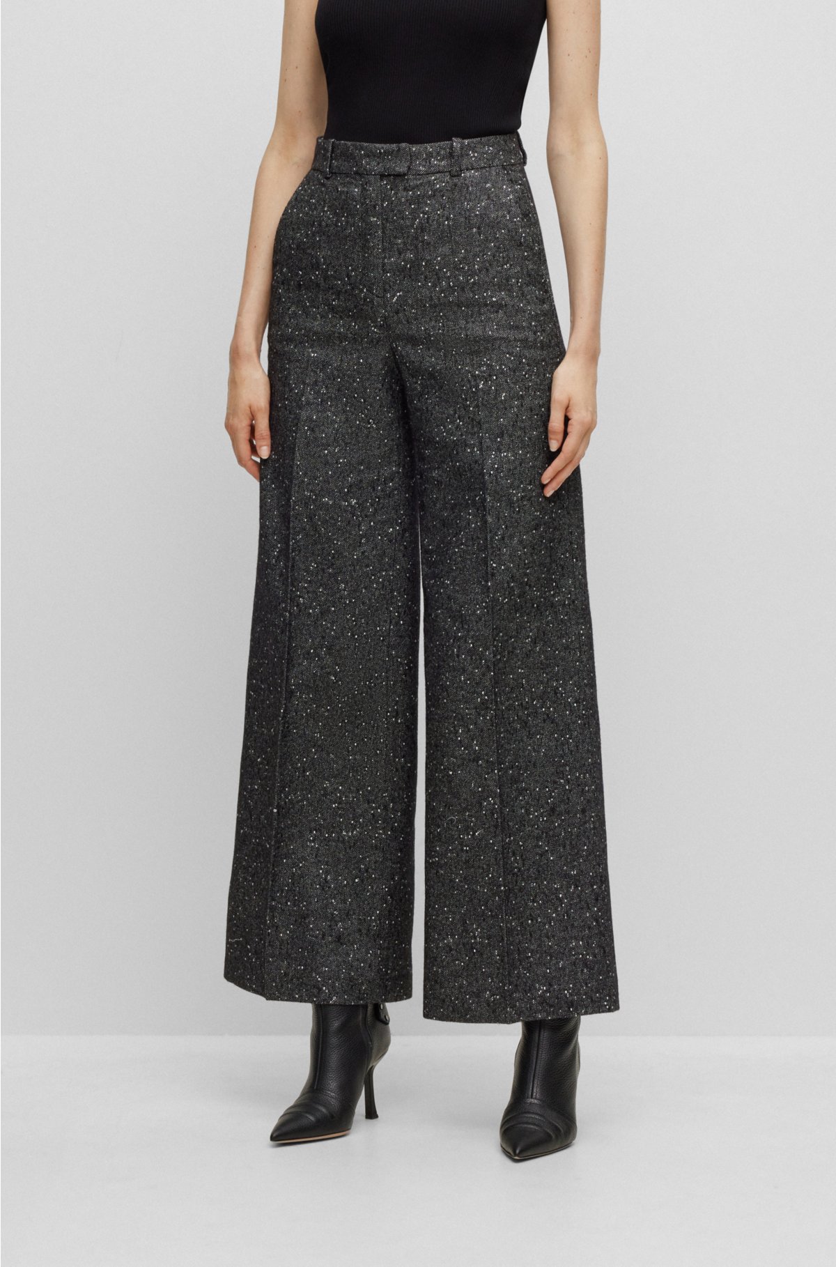 BOSS - High-waisted trousers with a wide leg