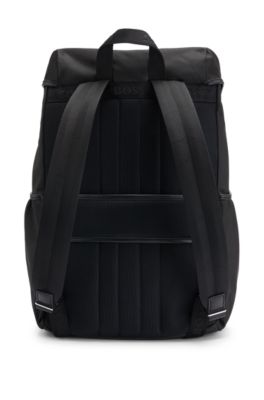 BOSS Flapclosure backpack with logo patch