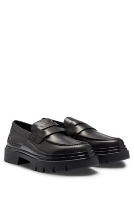 Mens boss shop loafers