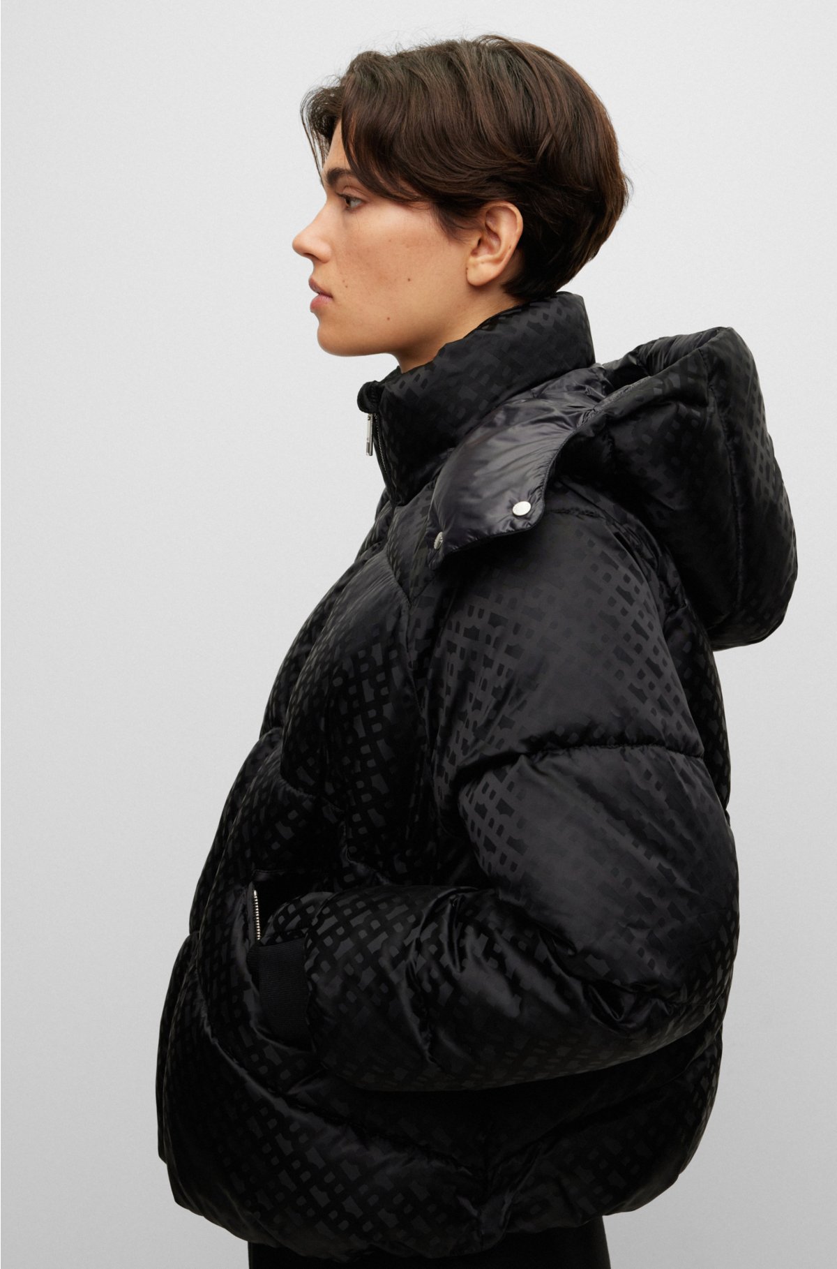 Padded Down Jacket in Black - Gucci