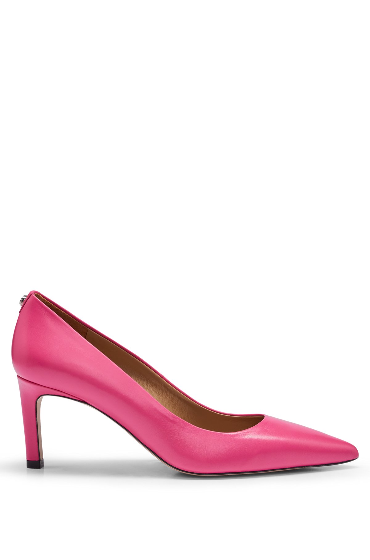 Nappa-leather pumps with 7cm heel, Pink