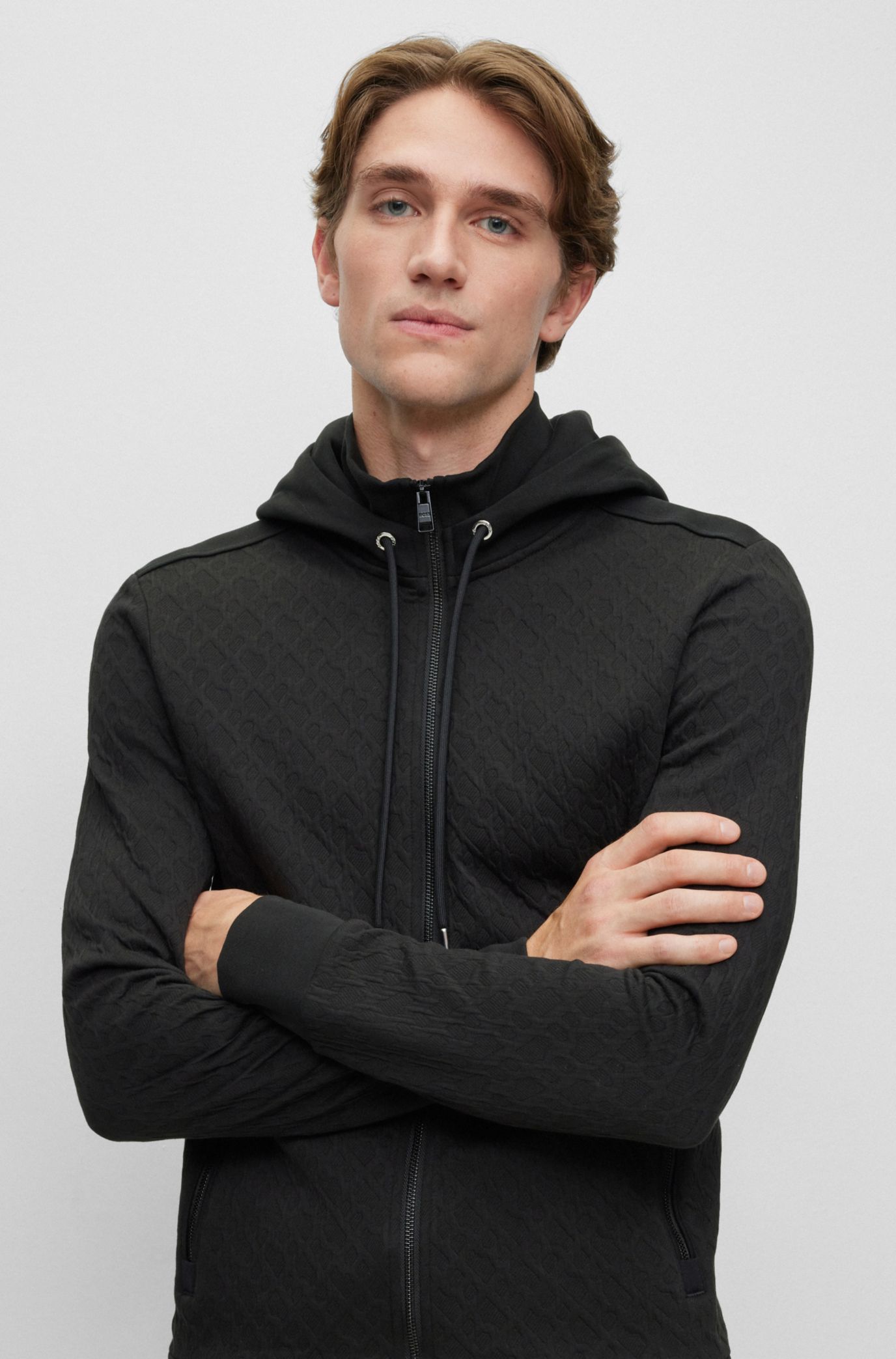 Hugo boss hotsell black zip jacket