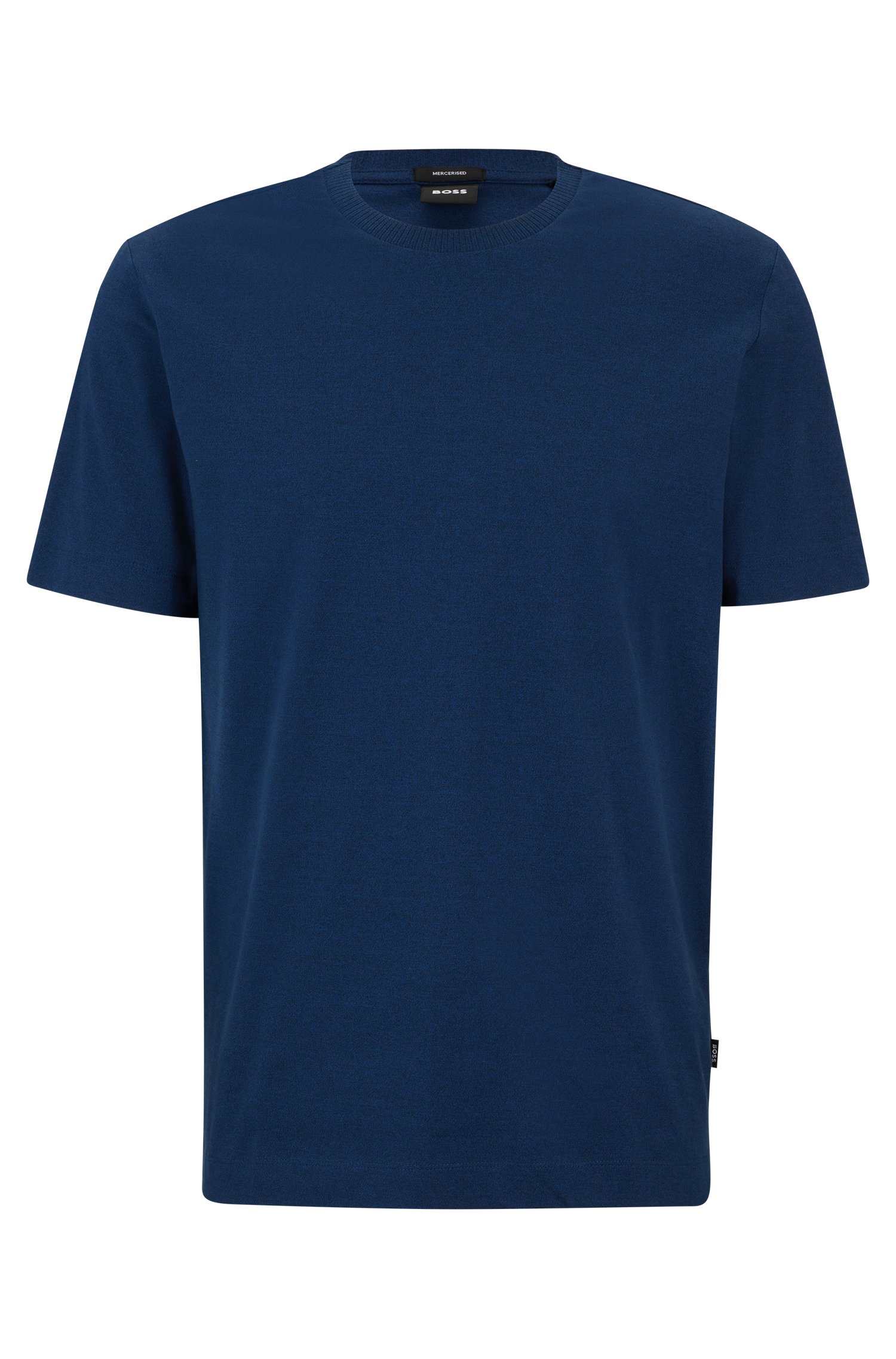 Camiseta regular fit en algodón mouliné mercerizado