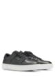 Porsche x BOSS branded low-top trainers in mixed materials, Black