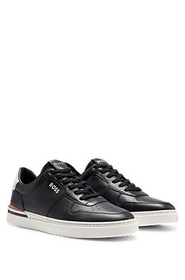 Hugo boss leather trainers on sale sale