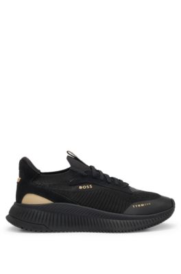 Hugo Boss Sock Trainers Upper And Fishbone Sole In Black |