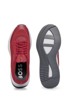 TTNM EVO trainers with knitted upper, Light Red