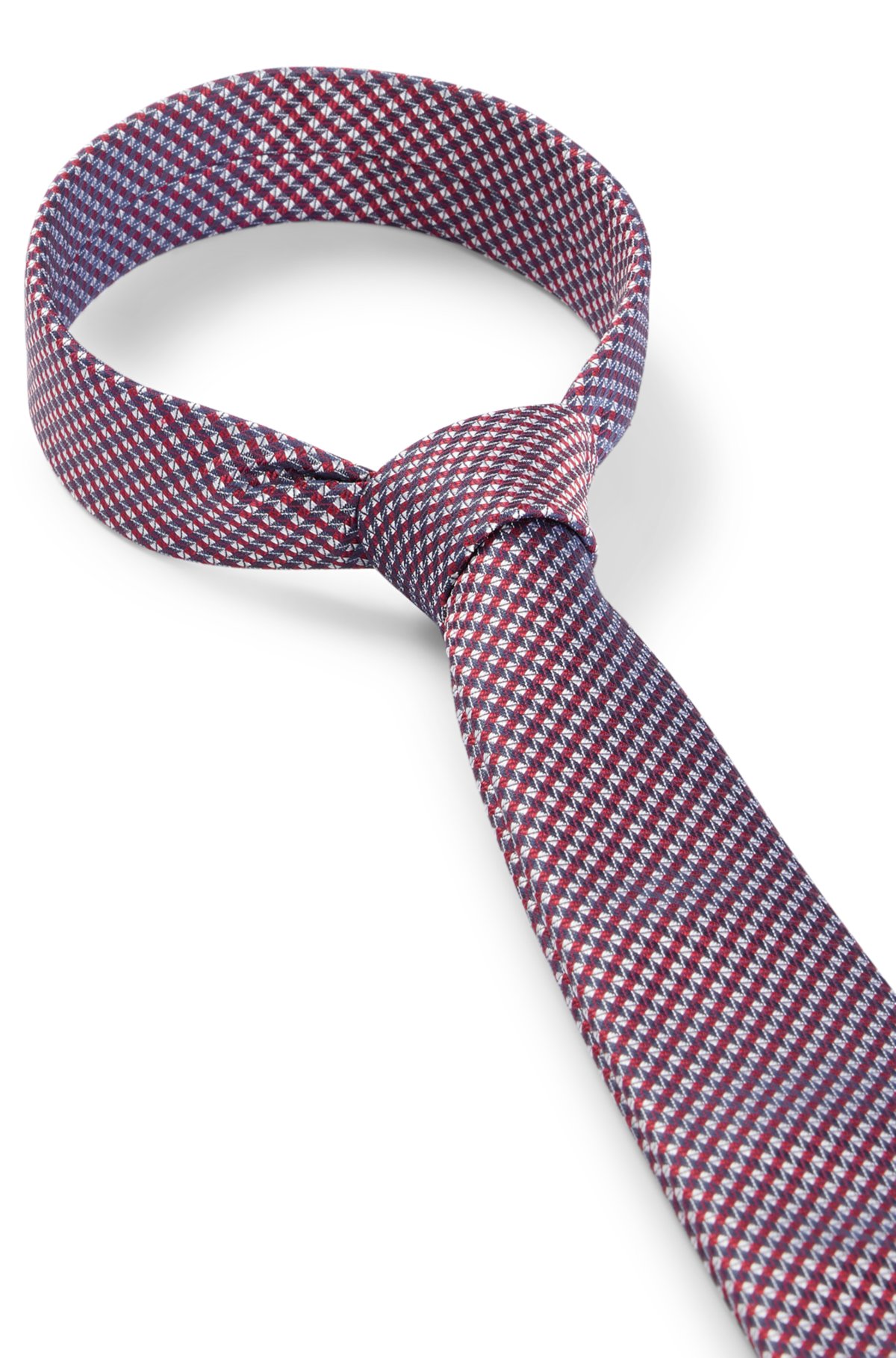 Louis Vuitton Pink Checked Jacquard Silk Tie